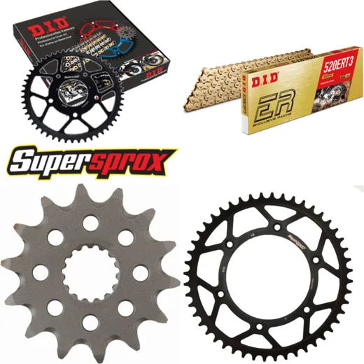 Chain Kit - Steel - for: KTM SX150 15-15/EXC250 Racing 02-02 14-48-120 DID520ERT2(G&G) Clip