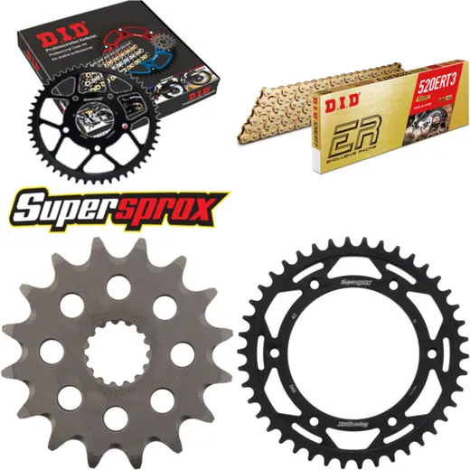 Chain Kit - Steel - for: KTM SXC620 LC4 00-02 16-42-110 DID520ERT2(G&G) Clip