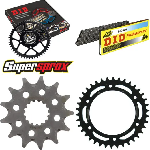 Chain Kit - Steel - for: KTM EXE125 Supermoto 00-01 13-38-106 DID520 Clip