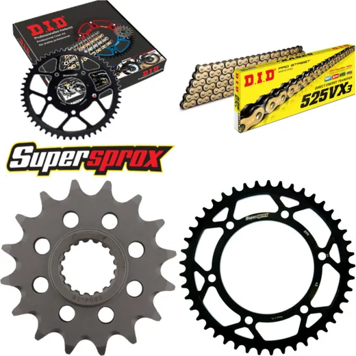 Chain Kit - Steel - for: KTM Superenduro 950 R 06-10 16-45-118 DID525VX3(G&B) endless