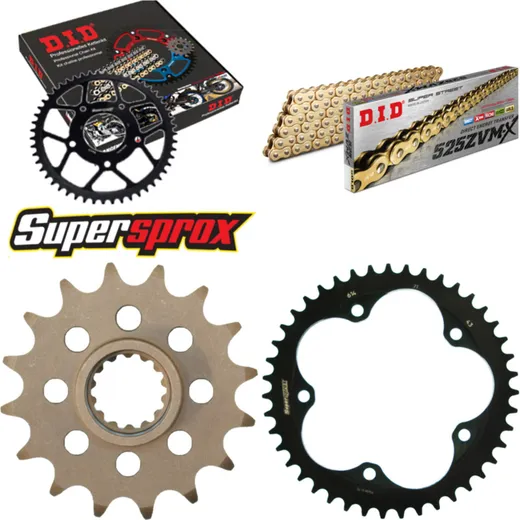 Kettensatz Stahl für: MV Agusta 675 F3/Brutale 11-14 16-43-114 DID525ZVM-X(G&G) Niet