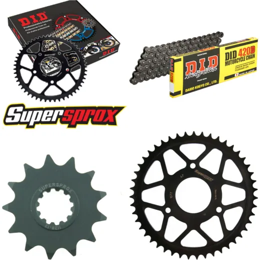 Chain Kit - Steel - for: RIEJU RS2 50 Matrix 03-03 13-47-128 DID420D Clip