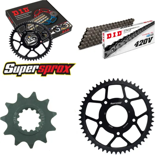 Chain Kit - Steel - for: RIEJU MRX50 /Racing [5 x Ø8.5] 08-13/ 11-52-132 DID420V Clip