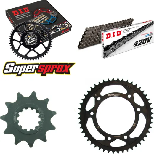 Chain Kit - Steel - for: RIEJU Spike 50 03-04 11-48-124 DID420V Clip
