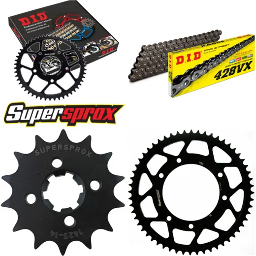 Chain Kit - Steel - for: RIEJU 125 Divers 14-56-136 DID428VX rivet
