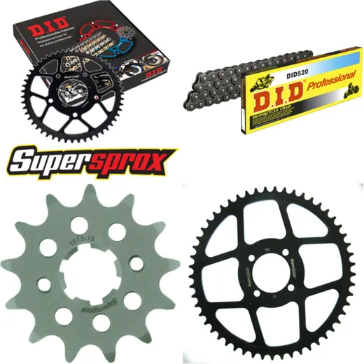 Chain Kit - Steel - for: SACHS Roadster 125 V2 98-03 13-53-120 DID520 Clip