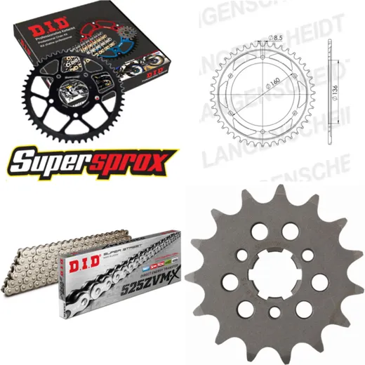 Chain Kit - Steel - for: SACHS Roadster 650 00-06 15-41-114 DID525ZVM-X(S&S) endless