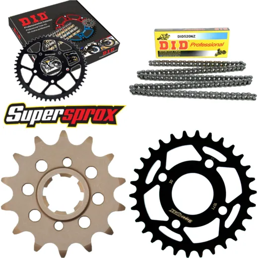 Chain Kit - Steel - for: KYMCO Mxer 150 03-06/MXU150 07-08 14-30-078 DID520NZ Clip