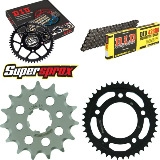 Chain Kit - Steel - for: KYMCO Quannon 125 07-11 15-42-128 DID428HD Clip