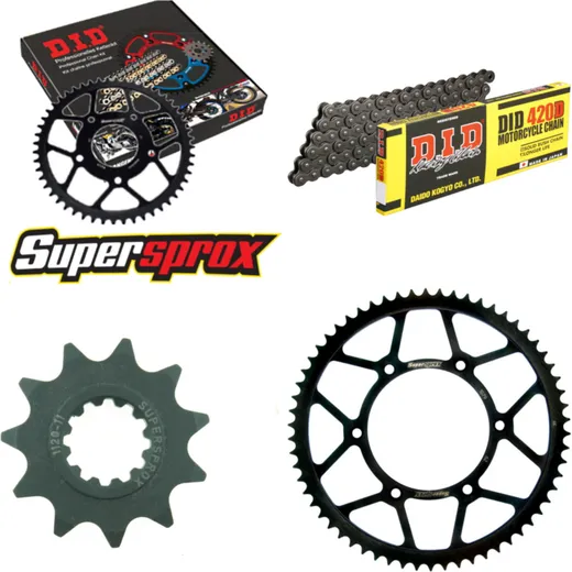 Kettensatz Stahl CPI SM50 Supermoto 06-12 11-62-136 DID420D Clip