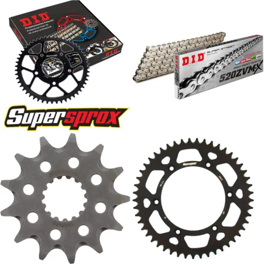 Kettensatz Alu schwarz für: BETA RR300 Enduro 12-15/RR350 13-49-114 DID520ZVM-X(S&S) Niet