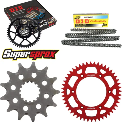 Kettensatz Alu rot für: BETA RR430 Enduro 13-15/RR450 End 13-48-112 DID520NZ Clip