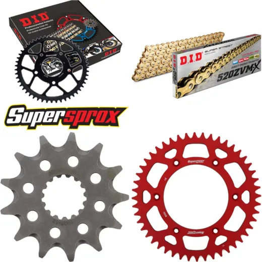 Chain Kit - ALU - red for: BETA RR430 Enduro 13-15/RR450 End 13-48-112 DID520ZVM-X(G&G) endless