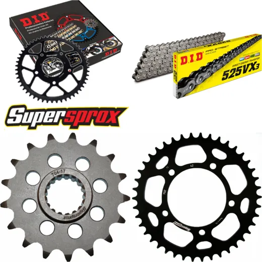 Chain Kit - ALU - black for: APRILIA RSV1000 Mille /R 01-0 17-42-108 DID525VX3 rivet