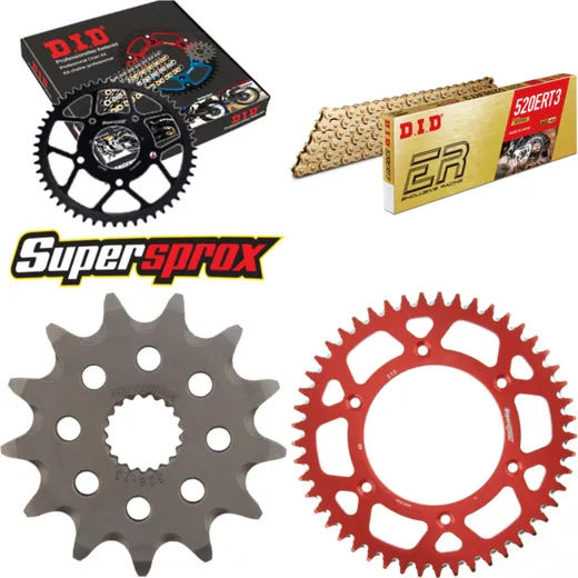 Kettensatz Alu rot HM CRE125 Enduro 03-03 13-49-116 DID520ERT2(G&G) Clip