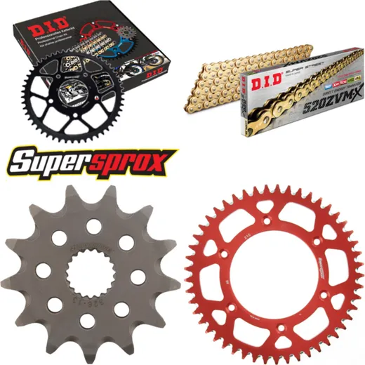 Kettensatz Alu rot HM CRE125 Enduro 03-03 13-49-116 DID520ZVM-X(G&G) Niet