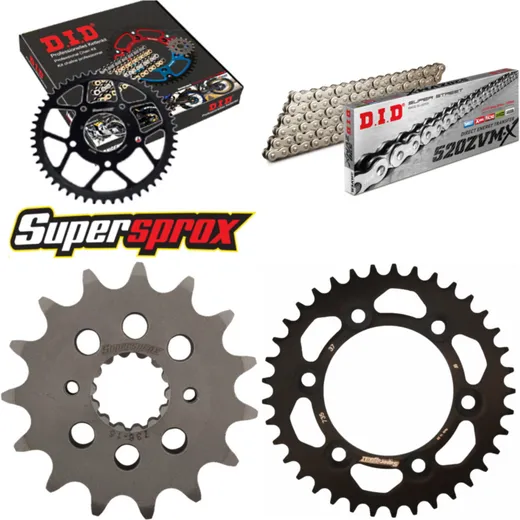 Chain Kit - ALU - black for: DUCATI 750 SS 91-98/888 Strad 15-37-096 DID520ZVM-X(S&S) rivet