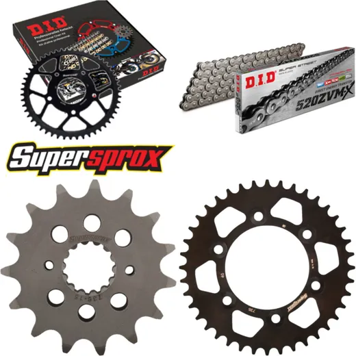 Kettensatz Alu schwarz für: DUCATI 900 SL Superlight 98-98 15-40-108 DID520ZVM-X Endlos
