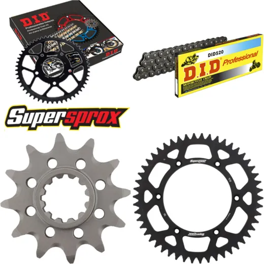 Chain Kit - ALU - black for: HUSQVARNA TC250 06-08 12-50-116 DID520 Clip