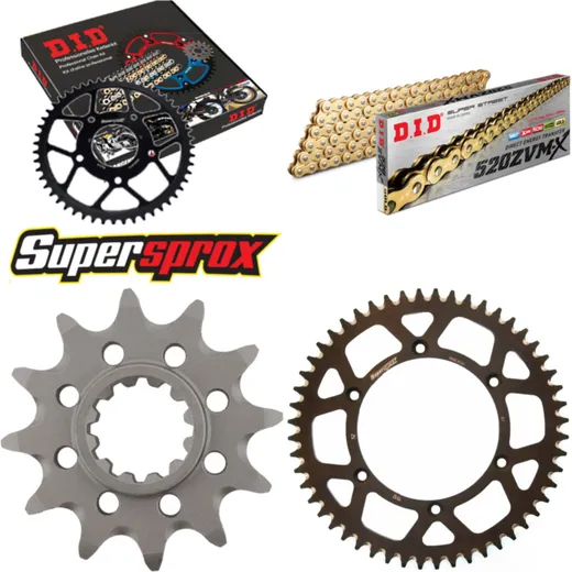 Chain Kit - ALU - black for: HUSQVARNA TC610 92-97 12-52-120 DID520ZVM-X(G&G) endless