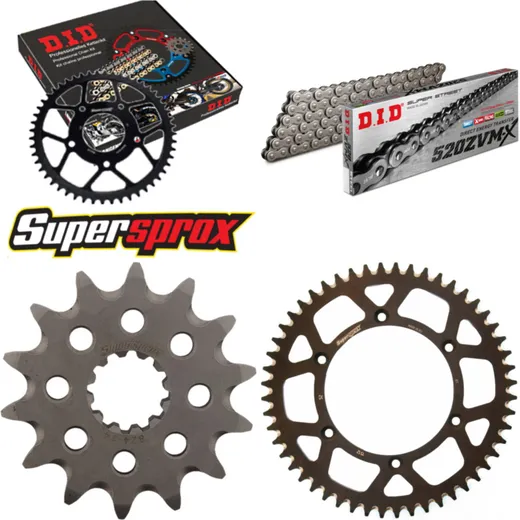Chain Kit - ALU - black for: HUSQVARNA TC610 99-00 14-52-120 DID520ZVM-X endless