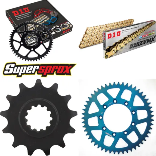 Kettensatz Alu blau TM Cross 125 03-12 13-51-114 DID520ZVM-X(G&G) Endlos