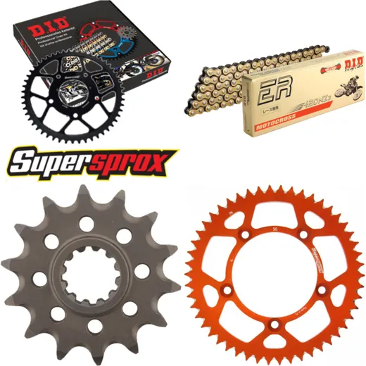 Chain Kit - ALU - orange for: KTM SX65 02-11 14-50-112 DID420NZ3(G&B) Clip