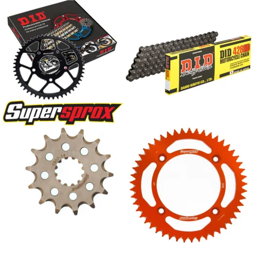 Chain Kit - ALU - orange for: KTM SX85 19``/16`` 03-17 14-49-122 DID428HD Clip