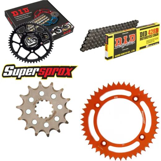 Chain Kit - ALU - orange for: KTM SX85 17``/14`` 03-17 14-46-120 DID428D Clip