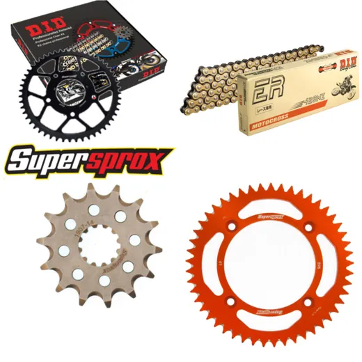 Kettensatz Alu orange für: KTM SX85 19``/16`` 18- 14-49-124 DID428NZ(G&B) Clip
