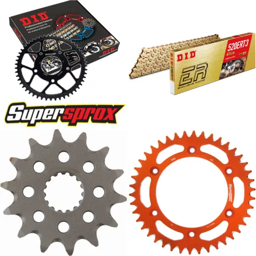 Chain Kit - ALU - orange for: KTM EXC200 Enduro 00-11 14-42-118 DID520ERT2(G&G) Clip