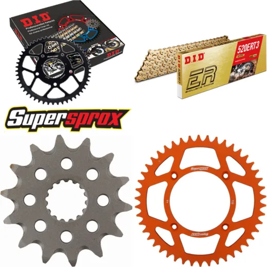 Chain Kit - ALU - orange for: KTM Freeride 13-16 14-46-110 DID520ERT2(G&G) Clip