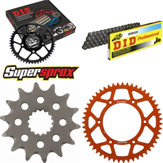 Chain Kit - ALU - orange for: KTM SX250 F 18- 14-51-118 DID520 Clip