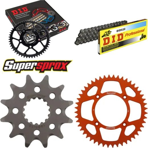 Chain Kit - ALU - orange for: KTM Freeride 13-16 12-48-110 DID520 Clip