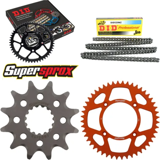 Chain Kit - ALU - orange for: KTM Freeride 13-16 12-48-110 DID520NZ Clip