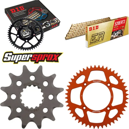 Chain Kit - ALU - orange for: KTM Freeride 13-16 12-48-110 DID520ERT2(G&G) Clip