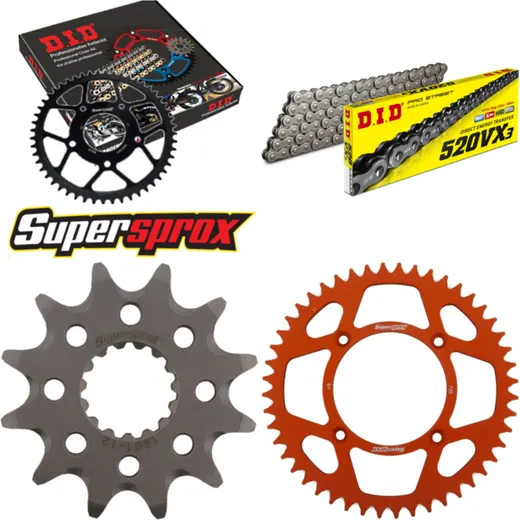 Chain Kit - ALU - orange for: KTM Freeride 13-16 12-48-110 DID520VX3 endless