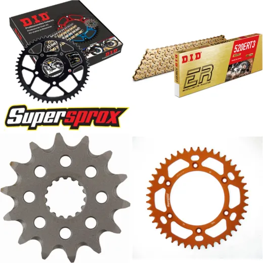 Chain Kit - ALU - orange for: KTM SMR450 04-14 14-45-120 DID520ERT2(G&G) Clip