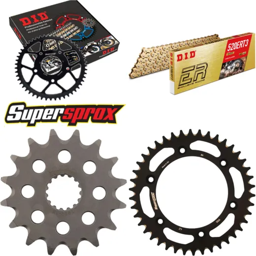 Chain Kit - ALU - black for: KTM Duke 94-96/Adventure 640 16-42-118 DID520ERT2(G&G) Clip