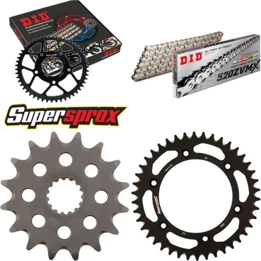 Chain Kit - ALU - black for: KTM Duke 94-96/Adventure 640 16-42-118 DID520ZVM-X(S&S) endless