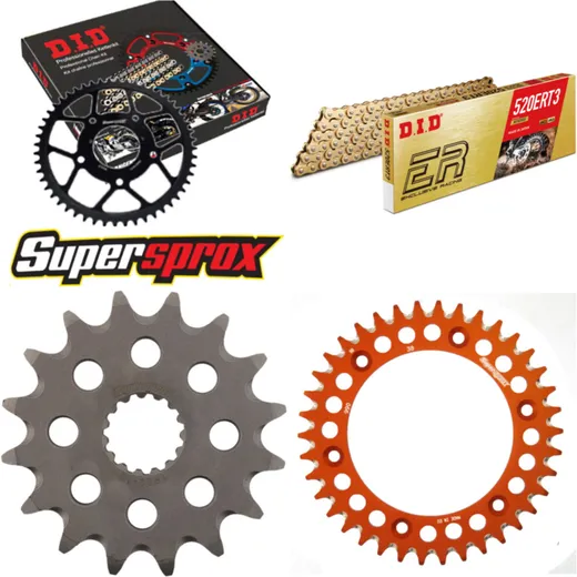 Chain Kit - ALU - orange for: KTM Supermoto Competition 660 16-38-108 DID520ERT2(G&G) Clip