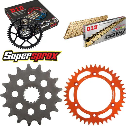 Chain Kit - ALU - orange for: KTM Supermoto 640 LC4 99-06 17-42-110 DID520ZVM-X(G&G) endless