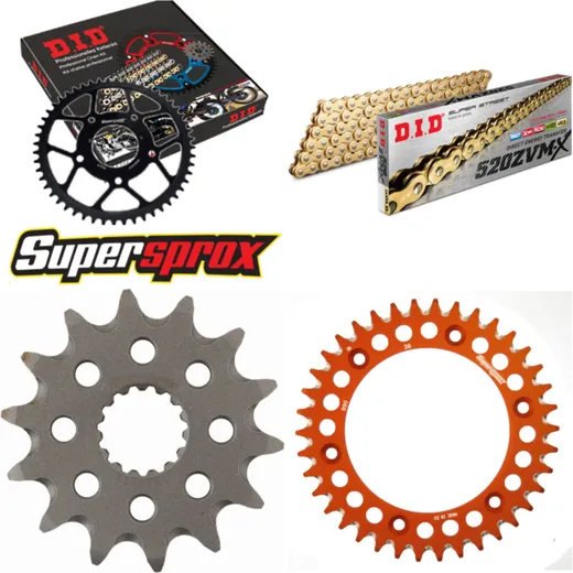 Chain Kit - ALU - orange for: KTM EXC250 F Enduro 07-15 14-38-118 DID520ZVM-X(G&G) endless