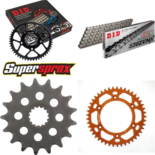 Chain Kit - ALU - orange for: KTM EGS620 LC4-E Adventurer 97 17-45-118 DID520ZVM-X endless