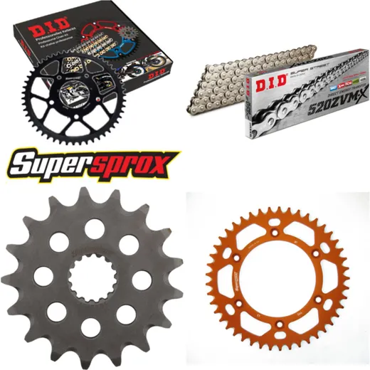 Chain Kit - ALU - orange for: KTM EGS620 LC4-E Adventurer 97 17-45-118 DID520ZVM-X(S&S) endless