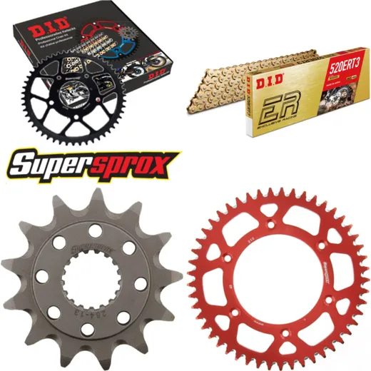 Chain Kit - ALU - red for: HONDA CR250 R 92-93 13-49-112 DID520ERT2(G&G) Clip