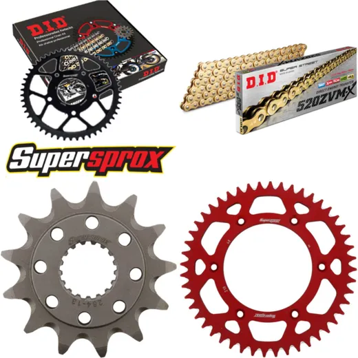 Chain Kit - ALU - red for: HONDA CR250 R 05-08 13-48-114 DID520ZVM-X(G&G) rivet