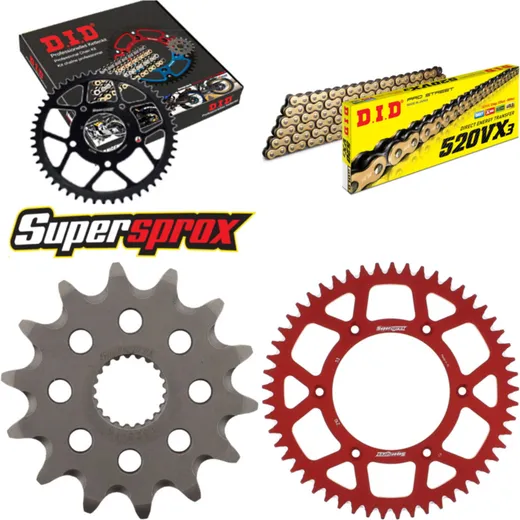 Chain Kit - ALU - red for: HONDA CRF250 X 04-06 14-53-120 DID520VX3(G&B) endless