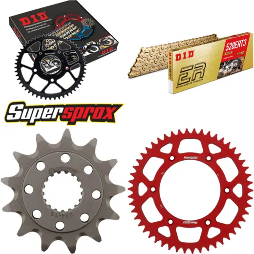 Chain Kit - ALU - red for: HONDA CRF450 R 02-03 13-50-114 DID520ERT2(G&G) Clip