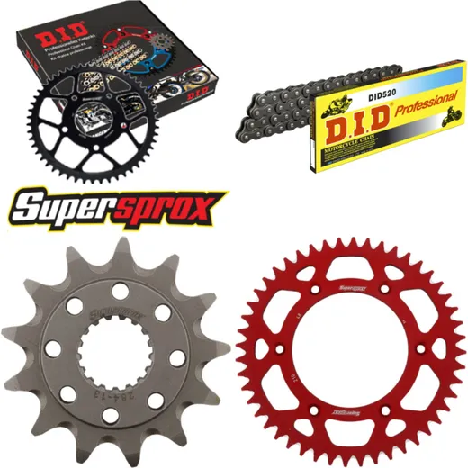 Chain Kit - ALU - red for: HONDA CRF450 R 09-16 13-48-116 DID520 Clip